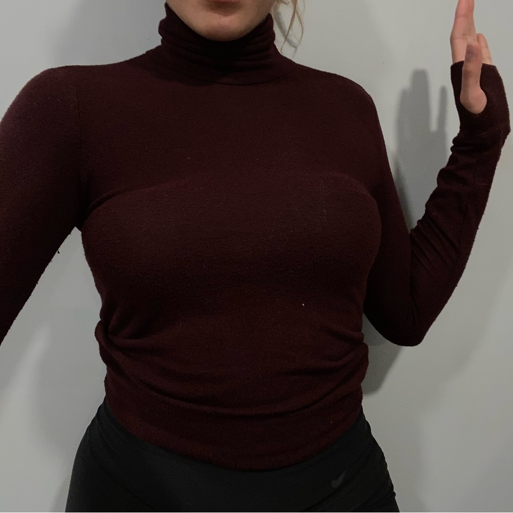 Maroon Turtleneck